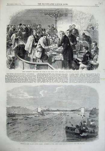 Old antique print 1865 - antique,