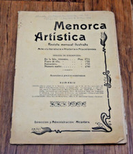 Menorca Artistica Artistic Minorca PB booklet Art Spanish language 1905 RARE