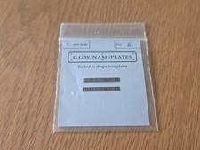 4mm C.G.W Nameplates LNER