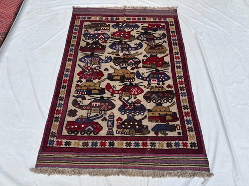 Hand knotted afghan baluchi - hand,