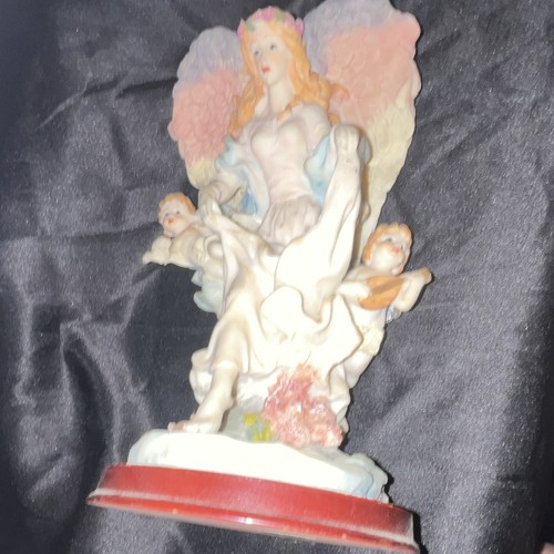 Iye painted resin angel - resin,
