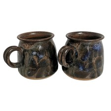 Crich Pottery Mugs Pair Diana
