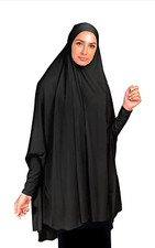 Khimar black long burkha - khimar,