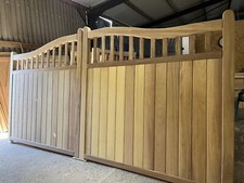 Hardwood Driveway Gates Iroko Gates Wooden Swan Neck Quality The Emperor’s Gate