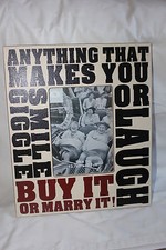  PHOTO FRAME,WOOD, LARGE, FUNNY "ANYTHING THAT MAKES YOU SMILE,GIGGLE OR  ETC   