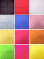 Plain Colour Unisex Bandana Head Neck Scarf Neon Light & Dark Colours Pink Blue+