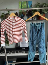 C P company outfit bundle t shirt stripes trousers 8 y o