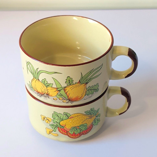 Set vintage cream ceramic - vintage,