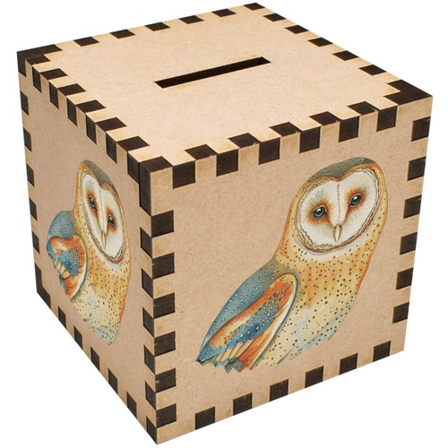 Barn owl portrait money box - portrait',