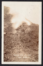 Postcard Lyme Regis Dorset the Burning Cliff posted 1908 RP message Volcano