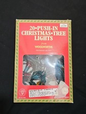 Vintage Woolworths 20 Colour Petal Christmas Tree Lights In Original Box 1989
