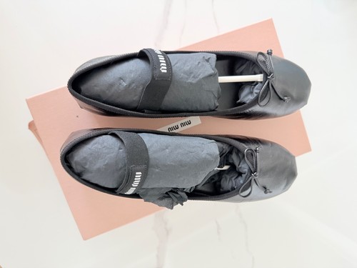Miu black leather - miu, ballet