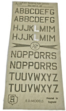 2X E.D. Models 1:72 Scale Model Letters Registrations Aircraft decal Waterslide