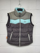 Superdry Grey & Turquoise Padded Gilet/Bodywarmer. Ladies Size Medium. PW