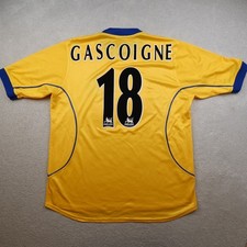 Vintage Everton Shirt Large Yellow Away Kit 2000 2001 Puma Paul Gascoigne