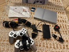 Sony Playstation 2 PS2 Slim Satin Silver SCPH-75003 Console PAL BOXED 