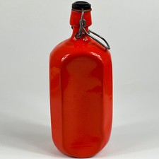 Vintage Outdoors Camping Hiking Red Aluminium Water Bottle Canteen By Roc France