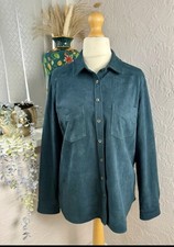 M&S Indigo Teal Velvet Shirt