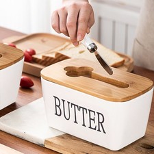Porcelain butter dish - butter,