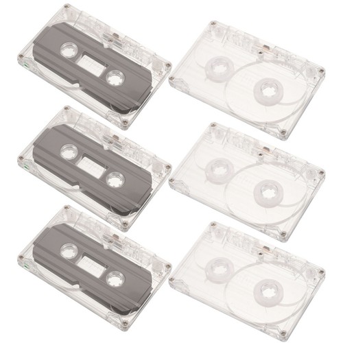 6pcs clear audio - clear, cassette