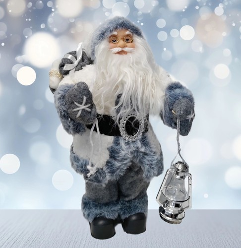 Traditional white plush santa - white,