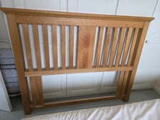 Solid Oak Headboard for Double Bed, Excellent Condition.