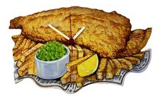 Fish and Chips Clock - Fish