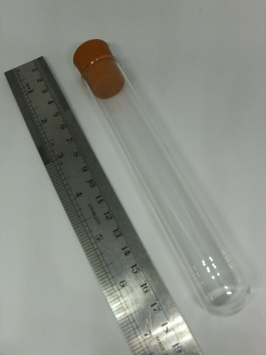 Large rimmed glass test tube - rimmed,