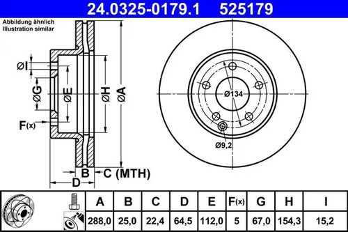 Brake disc vented - 2x,