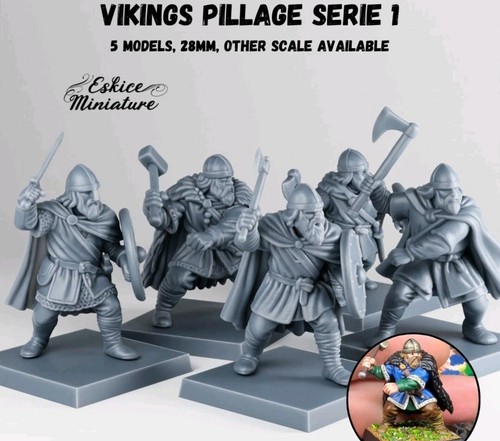 28mm medieval viking raiders - medieval,