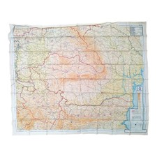 WW2 RAF 43 G/H silk escape map