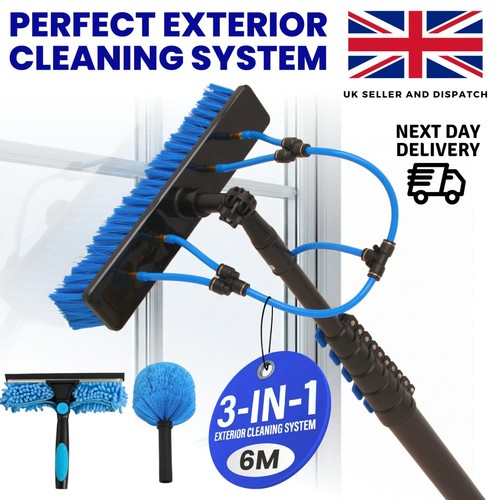 Water fed window cleaning pole - water,
