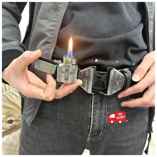 Creative men belt - belt, lighter