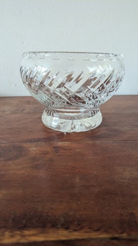 Cut glass rose bowl with - glass,
