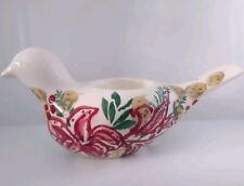 EMMA BRIDGEWATER  BIRD TEA LIGHT HOLDER - STARGAZER LILY - HAND PAINTED PATTERN