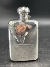 1925 sterling silver hip flask - 1925,