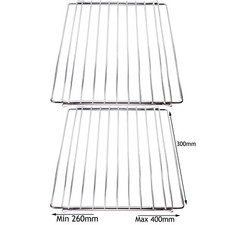 BELLING Small Adjustable Extendable Chrome Range Mini Oven Cooker Shelf Rack x 2