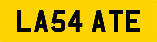 Latte number plate la54 - latte,