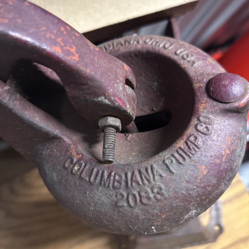 Vtg red cast iron hand - iron,