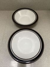 Hornsea Brown Contrast Cereal Bowls X 2
