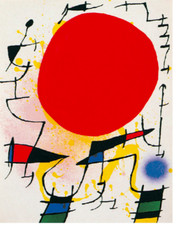 Joan Miro le soleil rouge