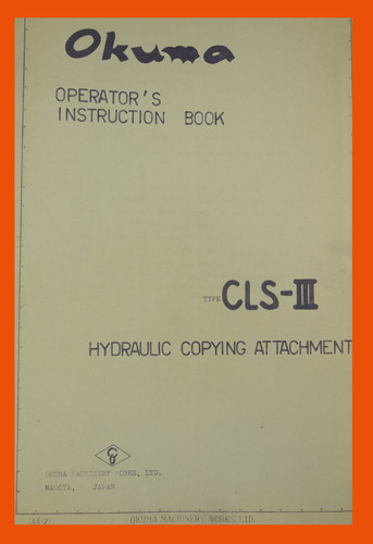 Okuma cls iii hydraulic - okuma, cls-iii