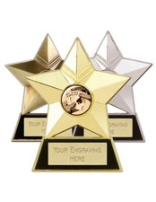 Playing Cards Poker Star Metal Plaque Award 12cm (4 3/4") Engraved Free