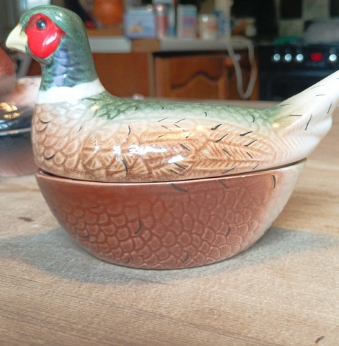 Vintage ceramic pheasant pate