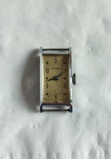 Vintage Pierce Ladies' Silver Tone Tank Style Mech Watch Head-Spares/Repair