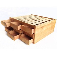 Wooden Storage Bed with