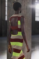 ZARA STRIPED CUT OUT BACK SLIT