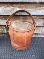 Vintage Leather Horse Feeder Bucket