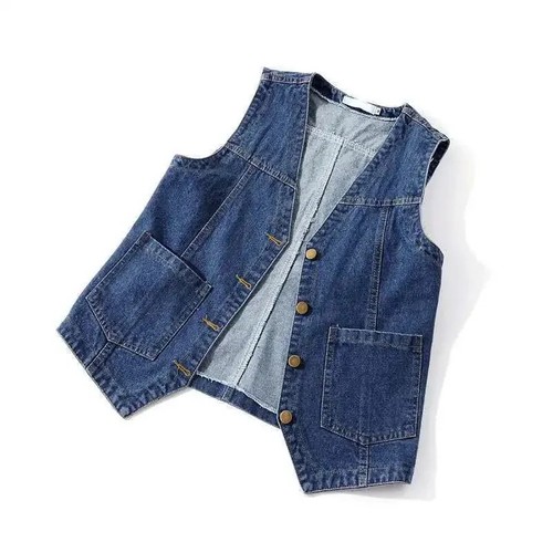 Shirt waistcoat women - waistcoat, denim