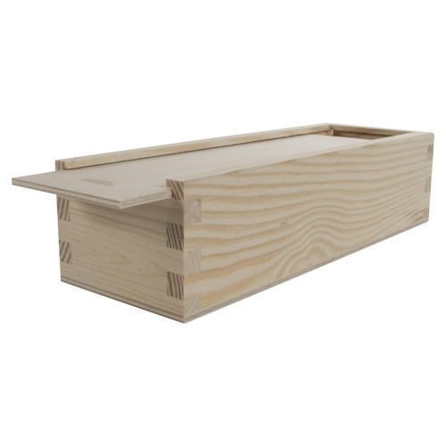 Wooden deep pencil - wooden, box